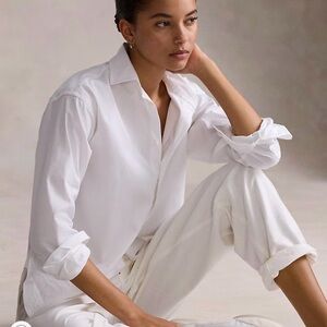 Polo by Ralph Lauren Relaxed White Cotton Button Down Shirt